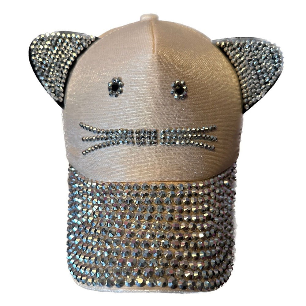 Nwot Cat Bling Studded Baseball Cap Hat Adjustable